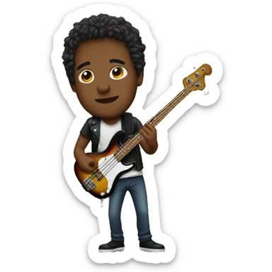 Bass guitarist  sticker