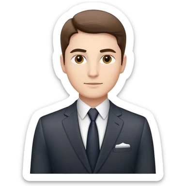 ceo business confidently, wears smart business attire sticker