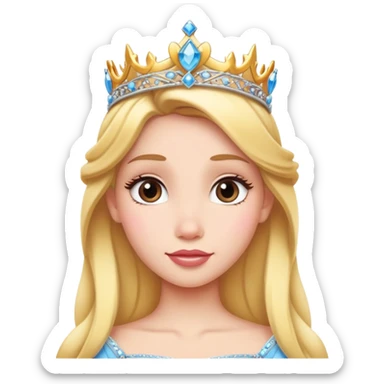 Disney princess face with tiara sticker