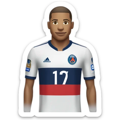 Mbappé avec le maillot du bac sticker