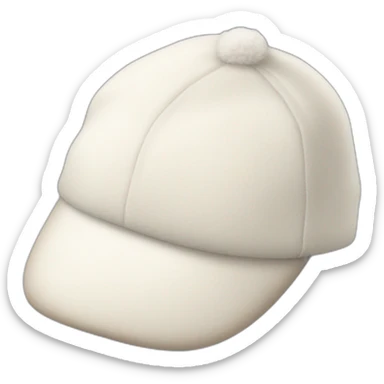 white thick wool cap piece of clothing sticker