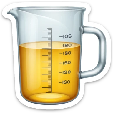 Measuring cup glass sticker