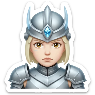 crystal-armored warrior sticker
