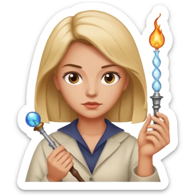 Glass Blower woman sticker