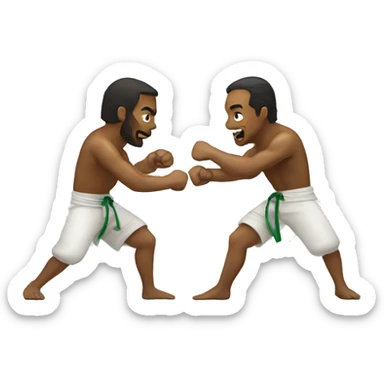 two capoeira fighters sticker