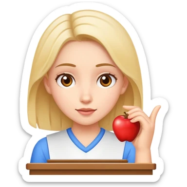 a girl playing a quiz game sticker