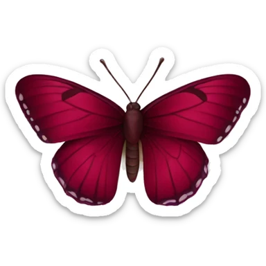 burgundy maroon butterfly sticker