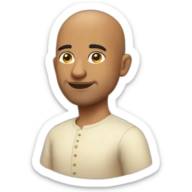 Half bald indian guy sticker