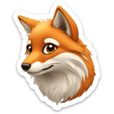 cute fox face sticker