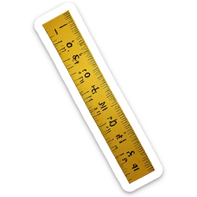 Two inch ruler sticker