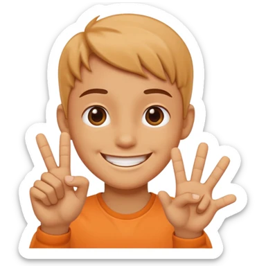 cute cartoon say ok sticker