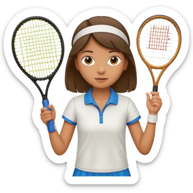 young girl playing tennis sticker