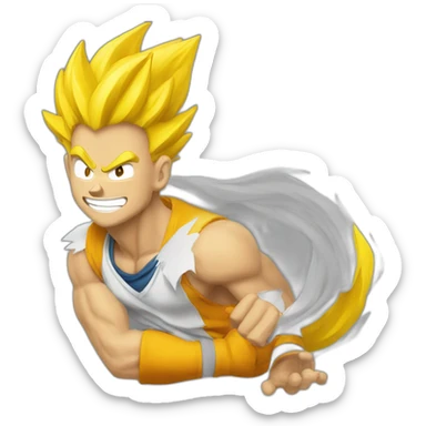 Super sayan smilling sticker