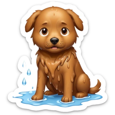 wet dog sticker