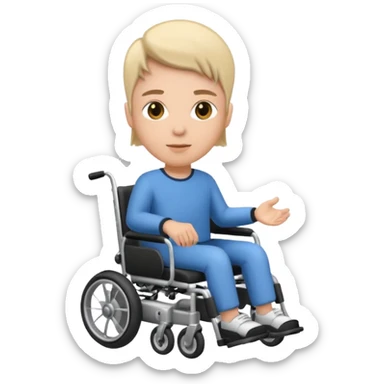 person in motorized wheelchair sticker