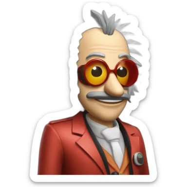 Dr eggman funk sticker