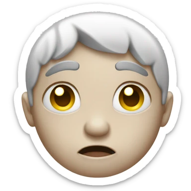 Crying emoji doing peace sign sticker