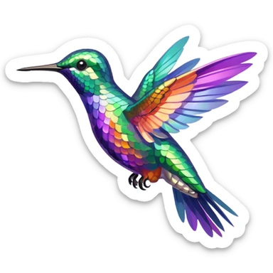Humming bird sticker