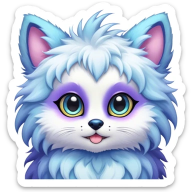 Kawaii bright fantasy ethereal anthro fursona animal sticker