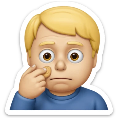 ralph wiggum nose picking sticker