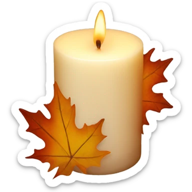 fall candle sticker