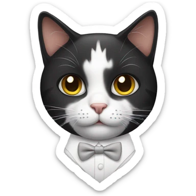 Cat with a tuxedo  sticker