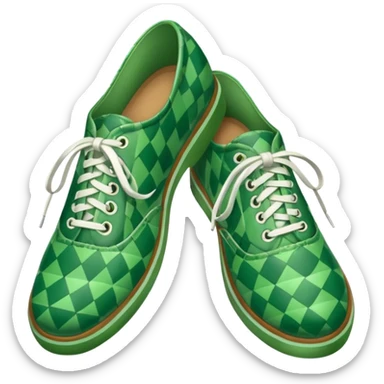 green patterned shoes  sticker