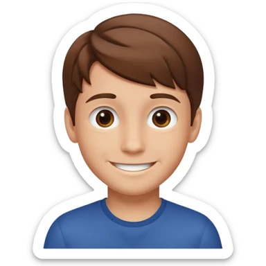 A boy sketch smiling sticker