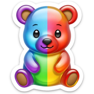 Gummy bear lamb sticker