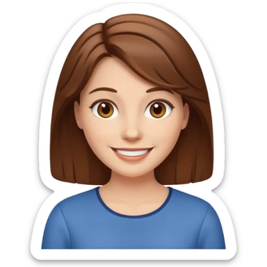 Fat brown haired white woman sticker