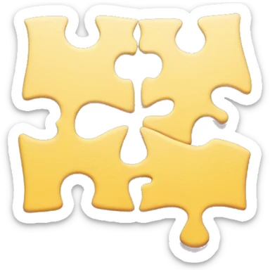 Two puzzle pieces seperated sticker