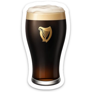 pint of guinness with flat top sticker