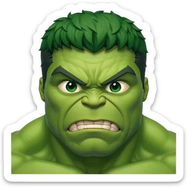 hulk se escondendo do batmam  sticker