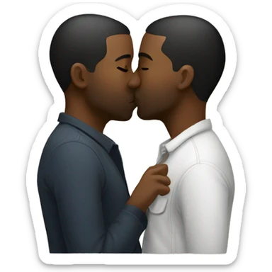 two guys kissing sticker
