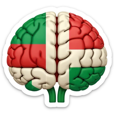 Italian brainrot with Italian flag sticker