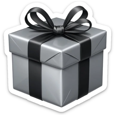 christmas present in black tones sticker