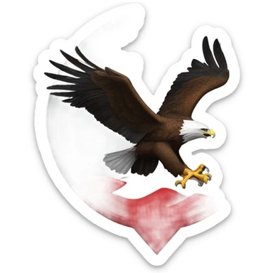 eagle with albanian flag sticker