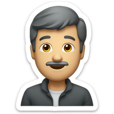 un homme qui leve le doigt du milieu sticker