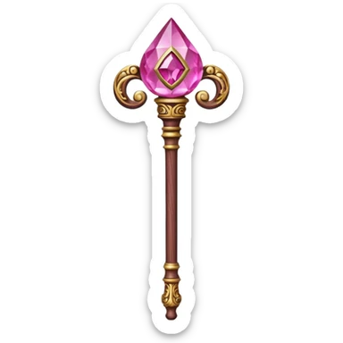 Pink mage cane sticker
