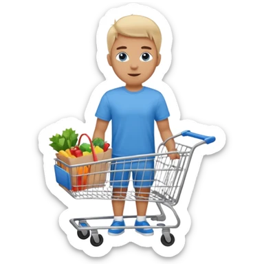 man-with-a-shopping-cart-full-body sticker