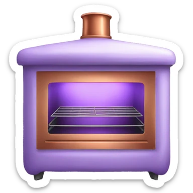 Realistic lavender and copper oven. sticker