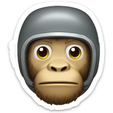 Human-like ape in a submarine sticker