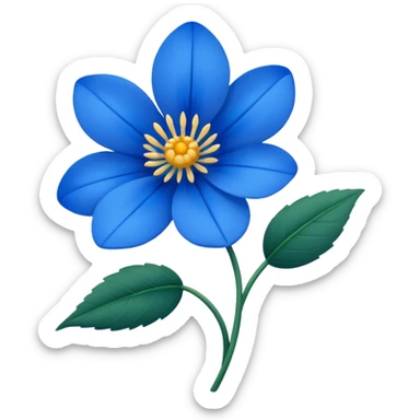 Fleur bleue sticker