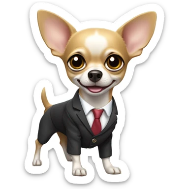 Chihuahua running for president in france sticker