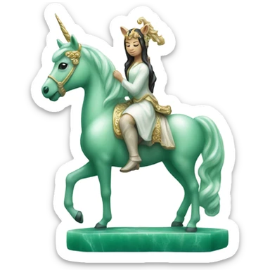 Jade on a unicorn sticker