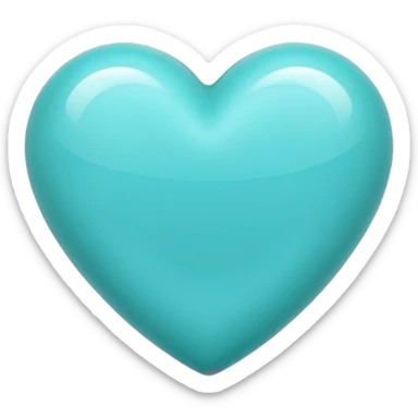 Turquoise heart sticker