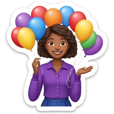 Street Balloon Seller black woman  sticker