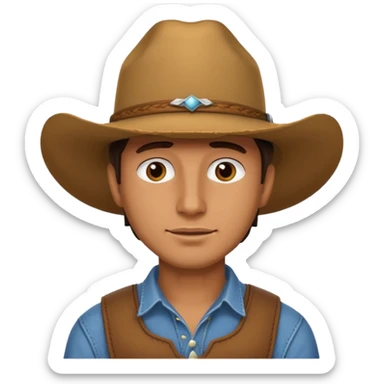 Cowboy Hat Man sticker