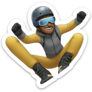 Man snowboarding sticker