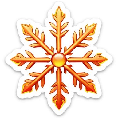 fiery snowflake sticker